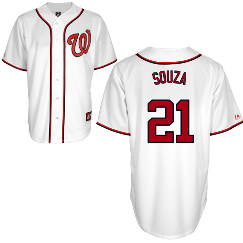 Steven Souza #21 mlb Jersey-Washington Nationals Women's Authentic Home White Cool Base Baseball Jersey